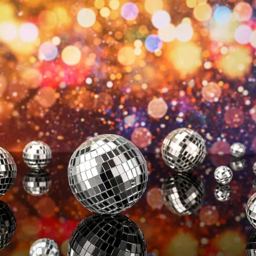 Vista 7 de 11 piezas de bolas de discoteca para decoración de tartas, decoración de fiesta de cumpleaños, centro de mesa de discoteca pequeña, decoración