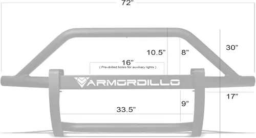 Vista 6 de Armordillo 8714164 AR Pre-Runner Style Modular Parachoques Protector - Negro Mate Compatible con Dodge Ram 2500/3500 2010-2018