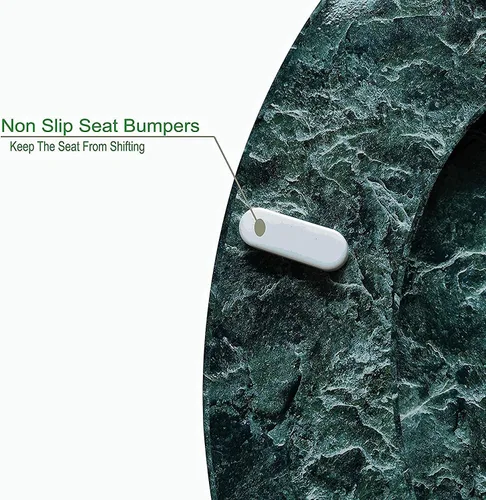 Vista 5 de J&V Textiles Asiento de inodoro redondo con bisagra fácil de limpiar y cambiar (Jade)*
