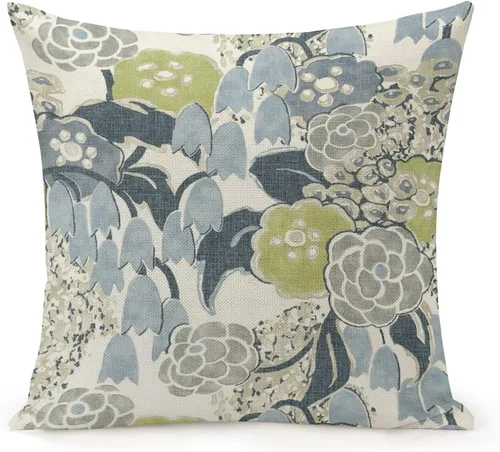 Vista 10 de POMOTER Brunschwig Fils Les Touches Azul y Blanco Funda Decorativa para Almohada Fundas para Almohada Modernas Fundas de Almohada 40 x 40 cm