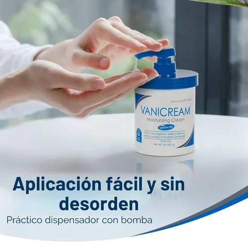 Vista 9 de Vanicream Crema hidratante para la piel con dispensador de bomba - 16 fl oz (1 libra) - Hidratante formulado sin irritantes comunes para personas