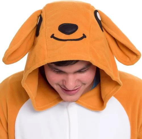 Vista 3 de Adult Onesie Halloween Costume - Animal and Sea Creature - Plush One Piece Cosplay Suit for Adults, Women and Men FUNZIEZ!