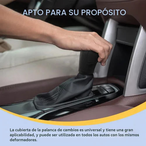 Vista 7 de Funda para Pomo de Palanca de Cambios de Automóvil, Funda para Palanca de Cambios de Automóvil, Protector de Palanca de Cambios de Auto Negro