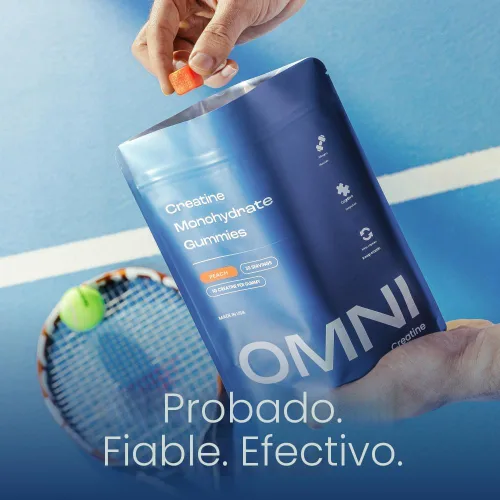 Vista 6 de Gomitas de monohidrato de creatina – Apoya el crecimiento muscular, la recuperación y la función cerebral – Conveniente y fácil de tomar – Gran