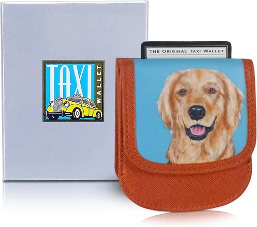Vista 2 de Taxi Wallet® TW95-GOLDEN RETRIEVER - Cartera plegable con bolsillo frontal suave, suave, similar al cuero, compacta, tarjeta, facturas