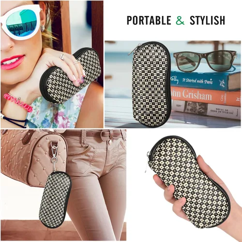 Vista 212 de MoKo - Estuche suave, ultra ligero, de neopreno, para lentes de sol, con cremallera y clip para cinturón