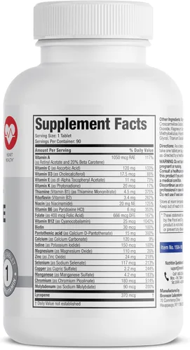 Vista 2 de Bronson One Daily - Multivitamínico completo para hombre 50+, 90 tabletas