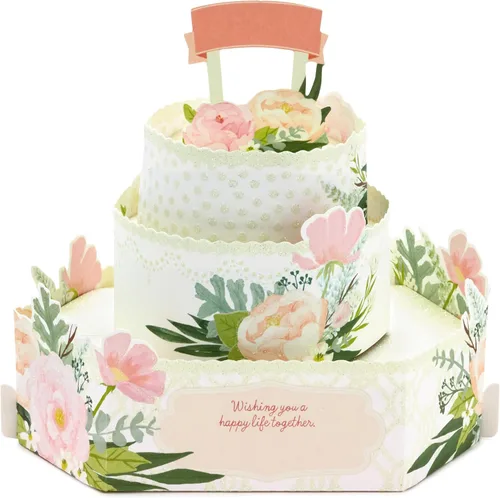 Vista 2 de Hallmark Paper Wonder - Tarjeta de boda desplegable (Felices para siempre)