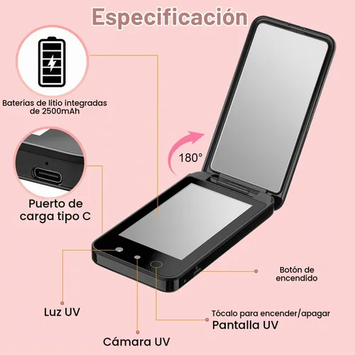 Vista 6 de Vanexiss Cámara UV para prueba de protección solar UV Espejo Cámara de protección solar 4 pulgadas