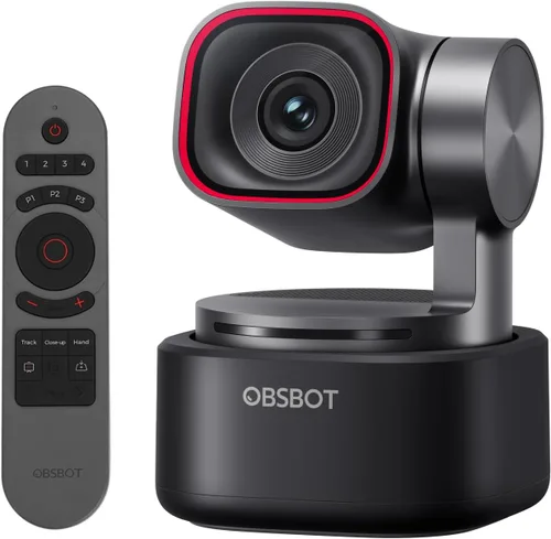 Vista 15 de OBSBOT Tiny 2 - Cámara web PTZ 4K con alimentación de IA, enfoque 4 veces más rápido, CMOS de 1/1.5", USB 3.0, transmisión de datos 10 veces más