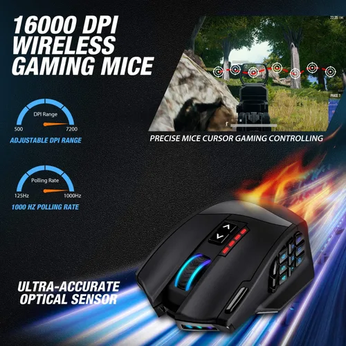 Vista 15 de Mouse de gaming (Venus), Negro