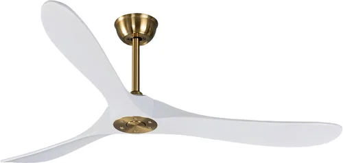 Vista 24 de Bigzone - Ventilador de techo negro para interiores y exteriores de 52 pulgadas sin luces con control remoto, motor DC eficiente energéticamente