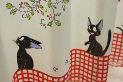 Vista 5 de Studio Ghibuli Kiki's Delivery Service Cafe Curtain Walking Jiji Made in Japan