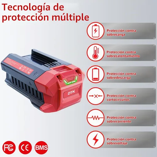 Vista 3 de DTK Reemplazo para baterías de litio SKIL 40V 5Ah 40V