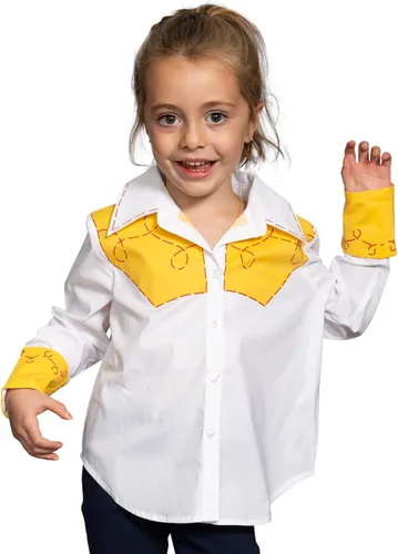 Vista 6 de Jessie Cowgirl - Disfraz de Halloween para niños, camisa de manga larga con botones