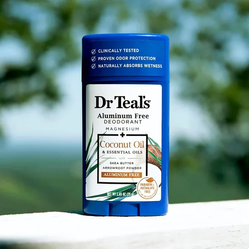 Vista 7 de Dr Teal's Desodorante sin aluminio, aceite de coco con aceites esenciales, 2.65 onzas (paquete de 3)