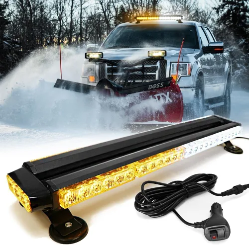 Vista 26 de Barra de luz estroboscópica de emergencia de 14.5'' con 32 LED para techo, doble lado, luz de advertencia de peligro, luz de seguridad con imán