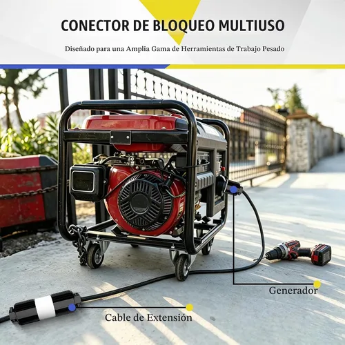 Vista 6 de ENERLITES NEMA L5-30P - Conector de bloqueo para generador, color negro