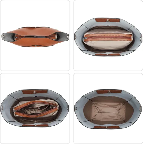 Vista 5 de BOSTANTEN - Bolsos de cuero al hombro tipo balde para mujer