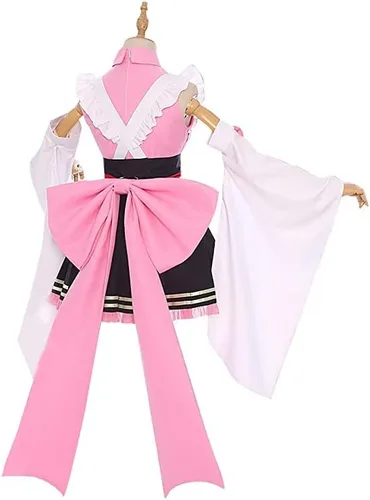 Vista 2 de Cosplay Life Demon Kimetsu Café Maid Lolita Vestido nuevo Anime Slayer Conjunto completo Kimono Disfraz