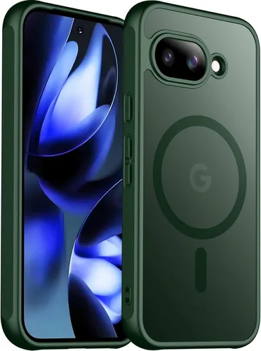 Vista 8 de SPIDERCASE Funda magnética para Google Pixel 9A, protección contra caídas de grado militar, delgada, translúcida, mate, a prueba de golpes