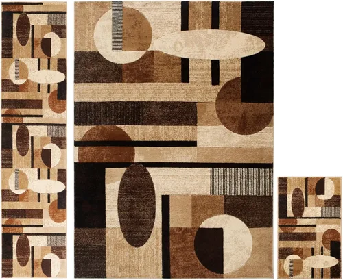 Vista 15 de Home Dynamix Tribeca Jasmine - Alfombra de área geométrica contemporánea, marrón/rojo, 6 pies 7 pulgadas x 9 pies 10 pulgadas