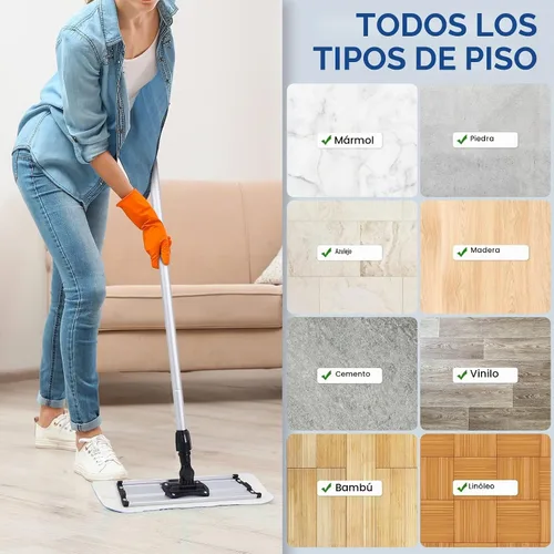 Vista 5 de MATTHEW - Almohadillas de repuesto para mopa de microfibra de 18 pulgadas, para mopa húmeda y seca, reutilizables, repuestos de limpieza comercial