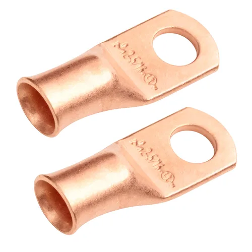 Vista 162 de SELTERM - 5 terminales de anillo resistentes para cable de batería, calibre 1/0 AWG, pernos de 1/2 pulgadas, terminales de calibre 0, ojales