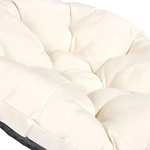 Vista 3 de HUHJYUGE Cojín para silla de columpio para exteriores, 16 x 16 pulgadas, cojín redondo grueso para silla colgante, cojín para silla de huevo