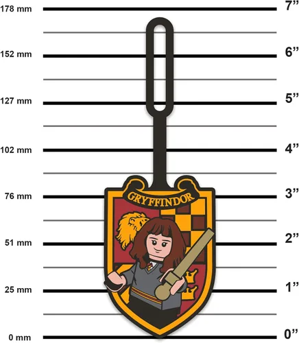 Vista 3 de Lego Harry Potter - Etiqueta de silicona para equipaje, Hermione Granger (53252) para viajes, maleta, mochila, bolsa de playa de verano, etiqueta
