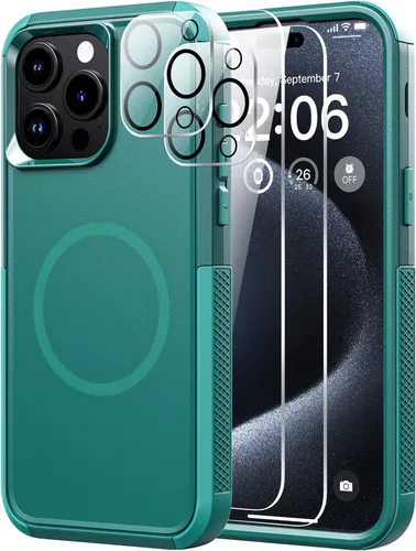 Vista 26 de Diverbox Funda para iPhone 13 [compatible con MagSafe] [con protector de pantalla] [a prueba de golpes] [a prueba de caídas] Funda de protección