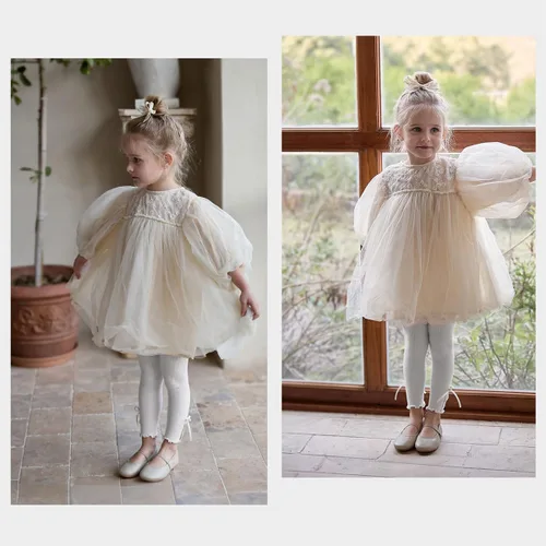 Vista 11 de Medias de punto trenzado para bebé niña con lazo sin costuras, mallas de algodón para bebés