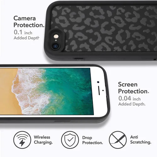 Vista 5 de MOWIME Funda compatible con iPhone 7/8/SE 2020, estampado de guepardo, a prueba de golpes, funda protectora de TPU suave para mujeres y niñas, funda