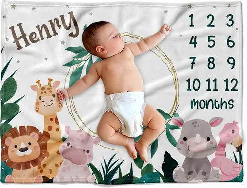 Vista 19 de Manta personalizada de ciervo alpino para bebé, manta personalizada para el cuarto de bebé, manta de vellón suave para la vida silvestre, ropa