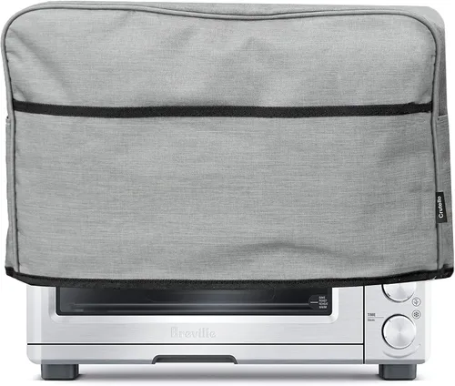 Vista 6 de Crutello Funda para horno tostador con bolsillos de almacenamiento, 4 rebanadas, fácil de limpiar