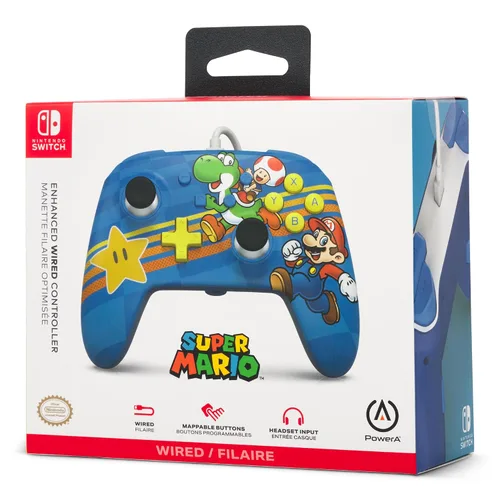 Vista 9 de PowerA Enhanced Nintendo Switch Controller Wired - Mushroom Kingdom Friends, Mario Switch Controller, Mappable Gaming Buttons, Officially licensed