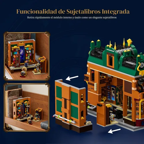 Vista 3 de Juego de Ladrillos de Construcción de Iluminación Steampunk Time-Rift de Lumibricks, 3187 Piezas de Construcción Modular de la Colección Custodios