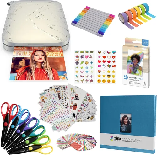 Vista 11 de HP Sprocket Select - Impresora fotográfica instantánea portátil para dispositivos Android e iOS (Eclipse) Paquete de papel Zink