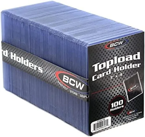 Vista 4 de BCW 3x4 Standard Topload Card Holders for 35 Pt Trading Cards, 100 Count