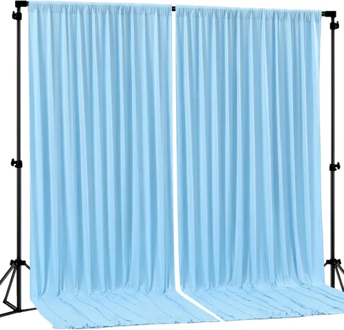 Vista 42 de Cortinas de Fondo Beige - Cortinas de Poliéster Sin Arrugas para Fotografía, Cortinas de Fondo para Fiestas, para Decoraciones de Baby Shower
