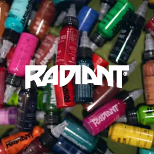 Vista 6 de Radiant Colors Juego de tinta de tatuaje pastel 1/2oz Kit de botellas pigmento fabricado en EE. UU