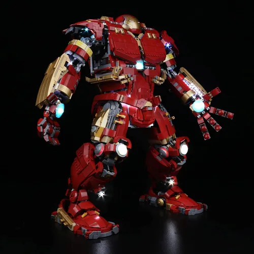 Vista 5 de VONADO Kit de luz LED - Música compatible con Hulkbuster (sin modelo Lego, solo luz)