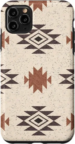 Vista 13 de Funda rústica para iPhone 17 con patrón azteca estilo bohemio occidental
