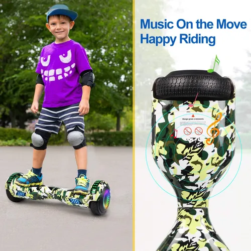 Vista 2 de FLYING-ANT Hoverboard - Hoverboard de 6.5 pulgadas con Bluetooth y luces LED intermitentes, Hover Board para niños y adolescentes