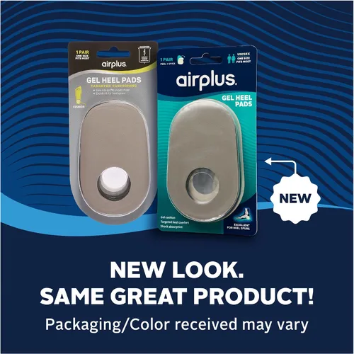 Vista 2 de Airplus Gel Heel Pad - Shock-Absorbing, Moisture-Wicking Comfort Cushion, One Size, One Pair