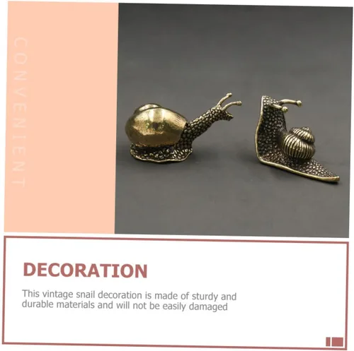 Vista 5 de Cabilock Decoración de caracol de latón exquisita oficina escritorio caracol ornamento escultura de caracol
