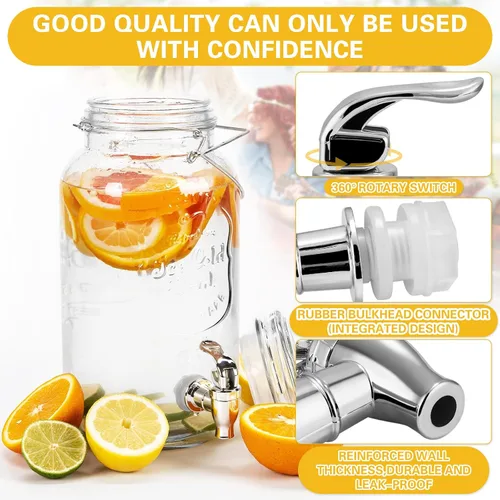 Vista 4 de Boquilla de repuesto para dispensador de bebidas para grifo dispensador de bebidas, grifo estilo empuje para jarra dispensadora de bebidas, grifo