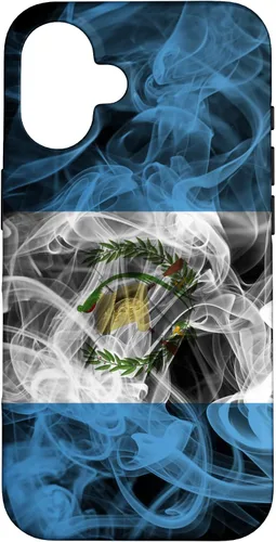 Vista 32 de Funda para iPhone 17 con diseño de bandera de Guatemala con estética ahumada