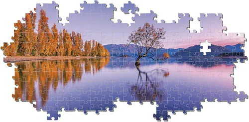 Vista 3 de Clementoni Collection 39608 - Rompecabezas panorámico de árbol del lago Wanaka, 1000 piezas, a partir de 10 años, multicolor