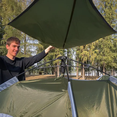 Vista 4 de Night Cat Pop Up Tent 2-3 Persons Instant Set Up Tent with Footprint Tarp & Porch, Automatic Double Layer Waterproof Camping Tent with Rainfly